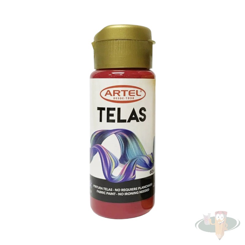 Pintura para telas 60ml rojo bermellon ARTEL