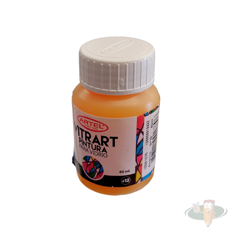 Pintura para vidrio vitrart 40ml amarillo ARTEL