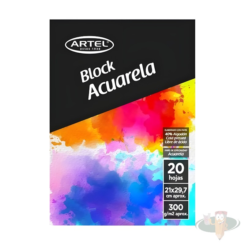 Block acuarela 25 hojas Artel
