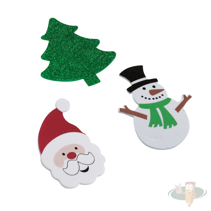 Figuras navideñas goma eva adhesiva 20un ADIX - Imagen 2
