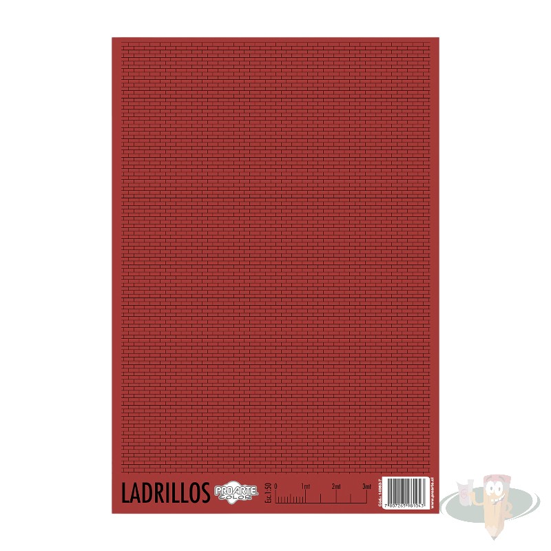 Lamina para maqueta ladrillos burdeos PROARTE