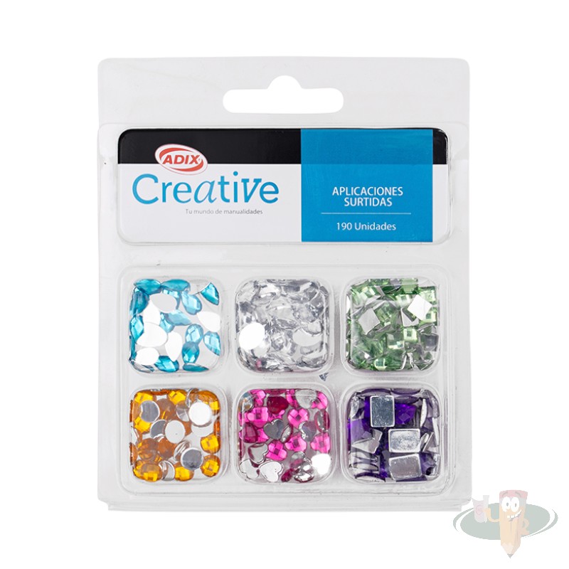 Aplicaciones brillantes surtidas 190un ADIX-CREATIVE