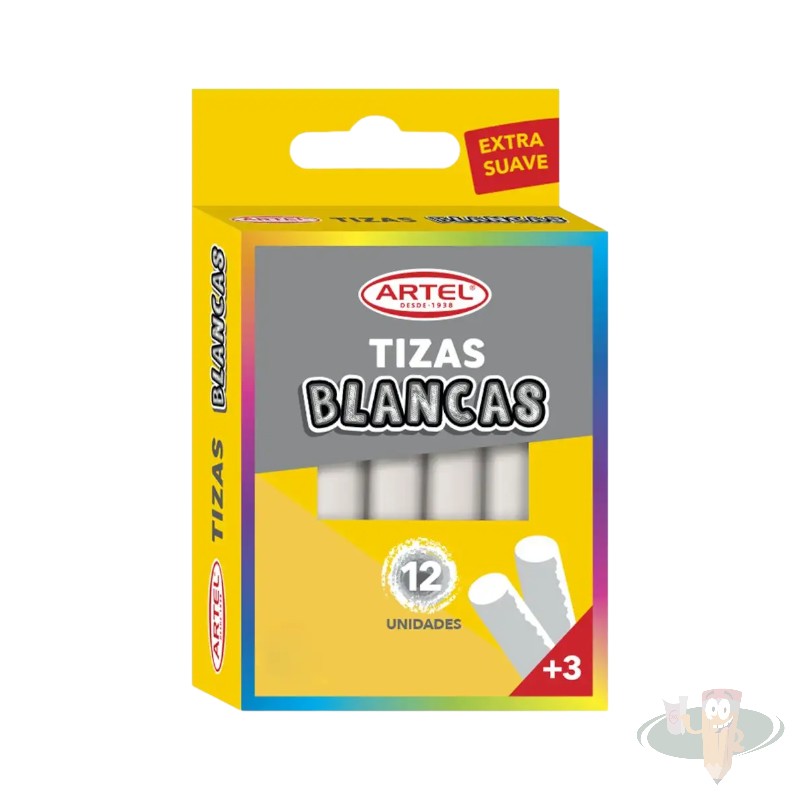 Tiza blanca 12un ARTEL