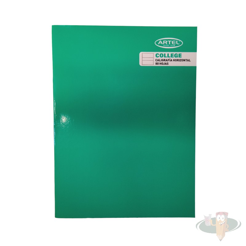 Cuaderno college caligrafía horizontal 80 hojas color variado ARTEL - Imagen 2