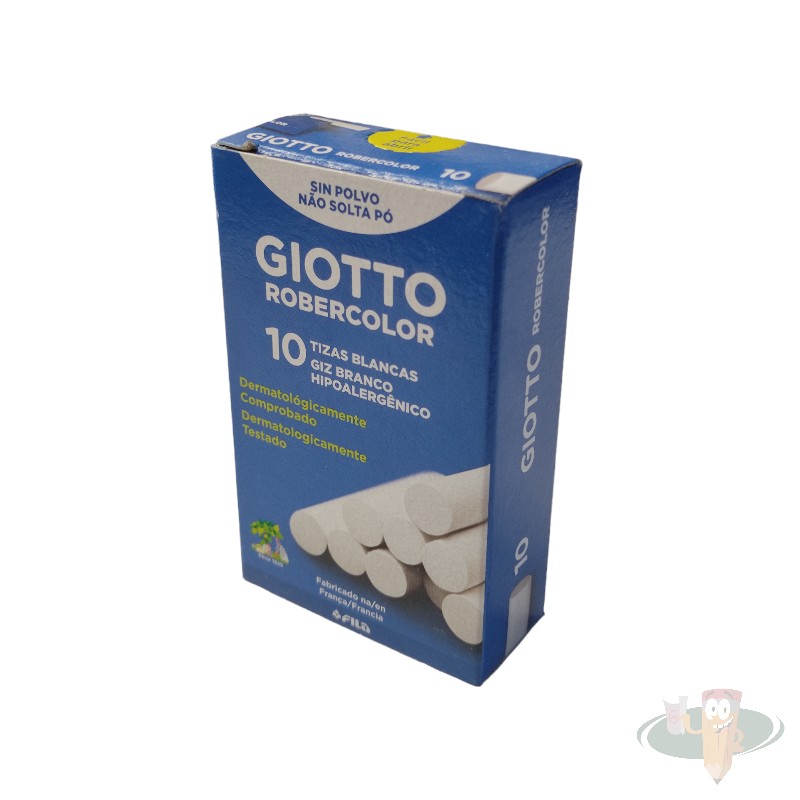 Tiza blanca recubierta robercolor enrobee GIOTTO