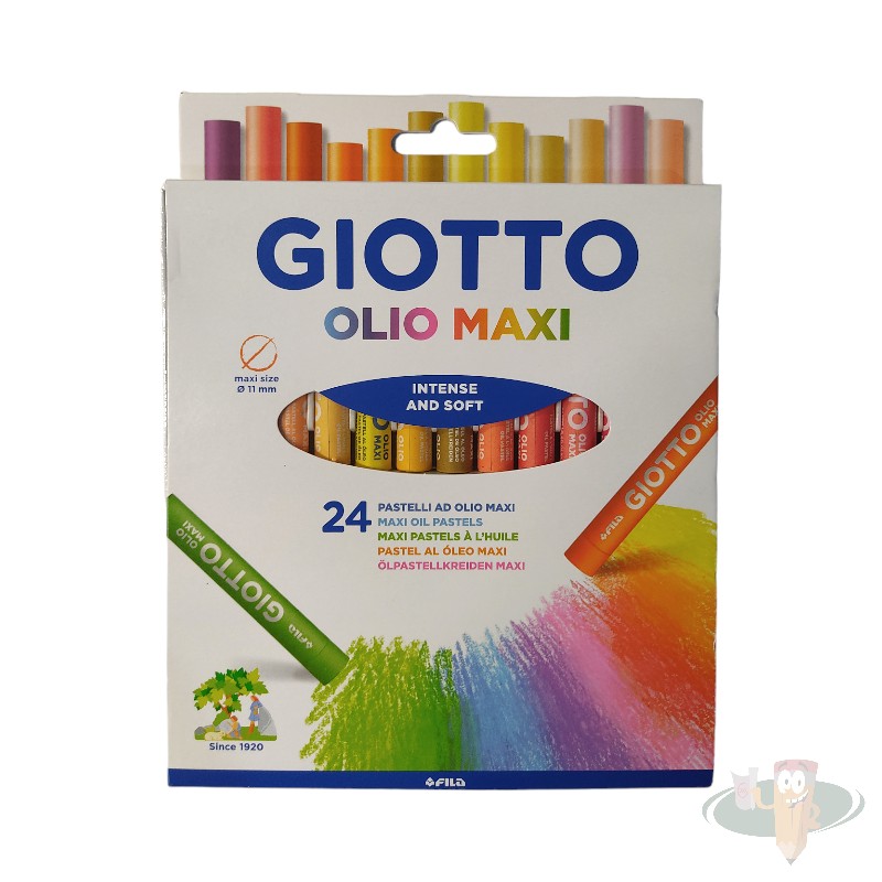 Lápices pastel oleo 24 colores olio maxi GIOTTO
