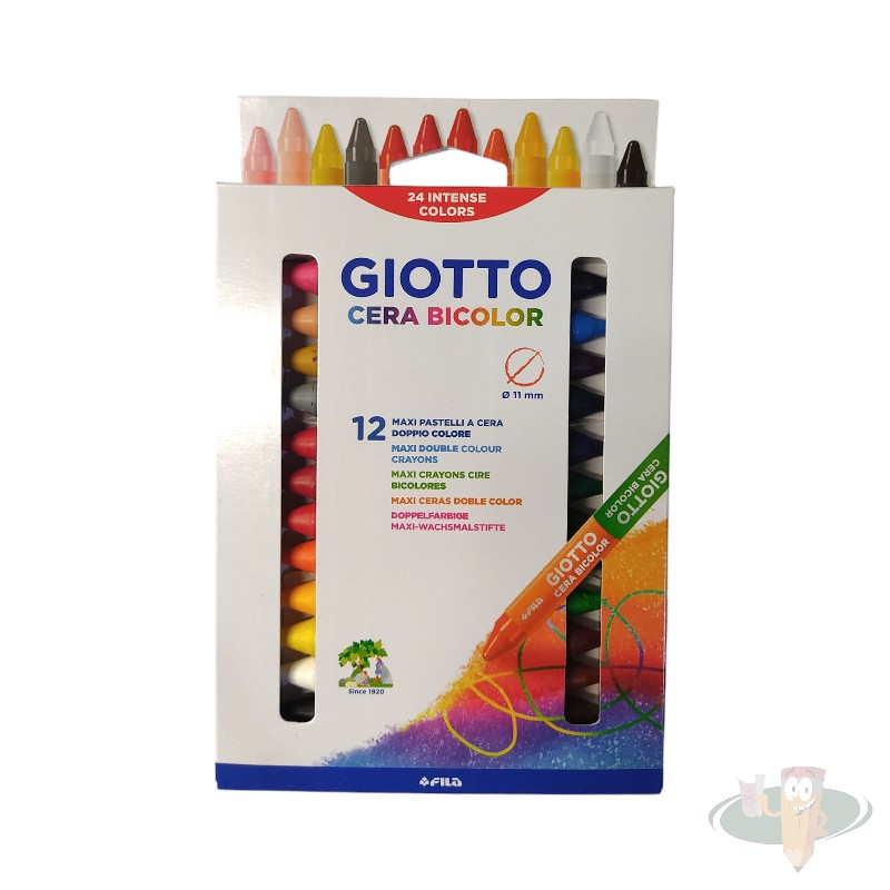 Lápices cera 24 colores bicolor GIOTTO