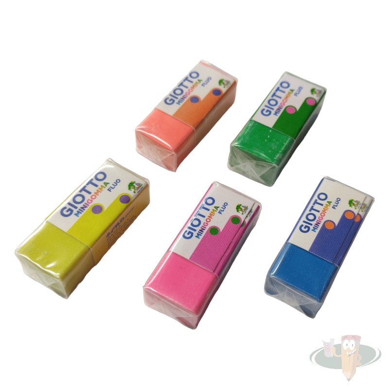 Goma borrar mini colores fluo GIOTTO