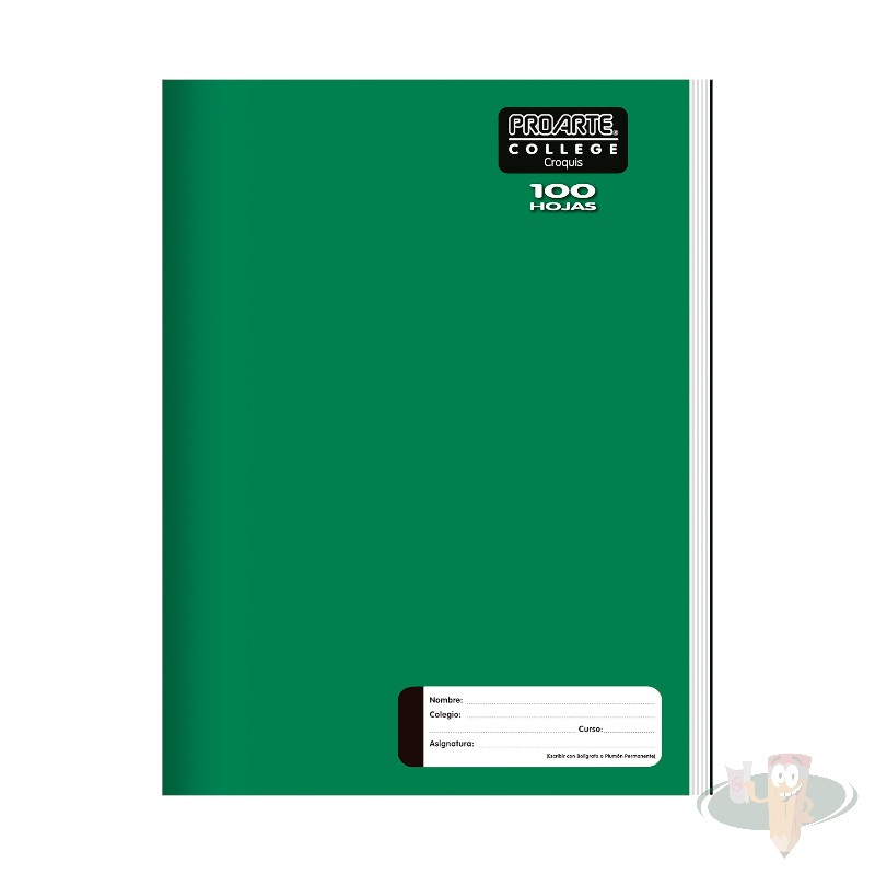 Cuaderno college croquis 100 hojas PROARTE