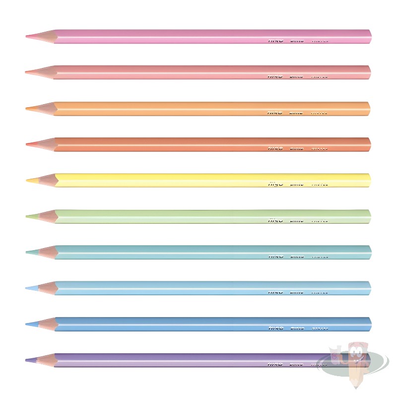 Lápices de madera 10 colores pastel triangular pinto FILGO - Imagen 2
