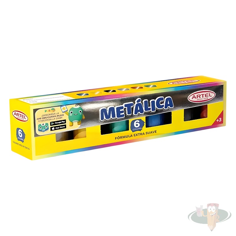 Tempera 6 colores metalicos 15ml ARTEL
