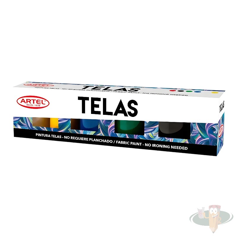 Pintura textil para telas 6 colores 15ml ARTEL