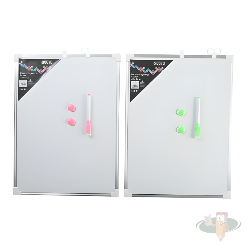 Pizarra blanca magnetica borde aluminio 25x35cm verde/rosado NUOVO